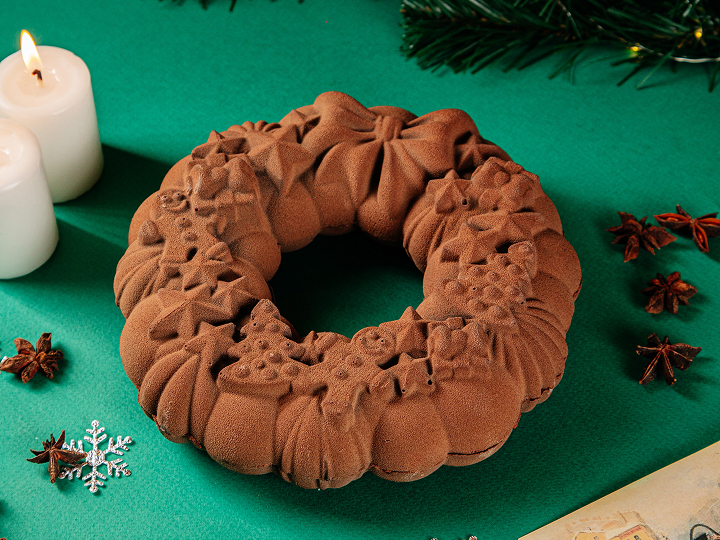 Фигурка шоколадная с суфле Рождественский венок