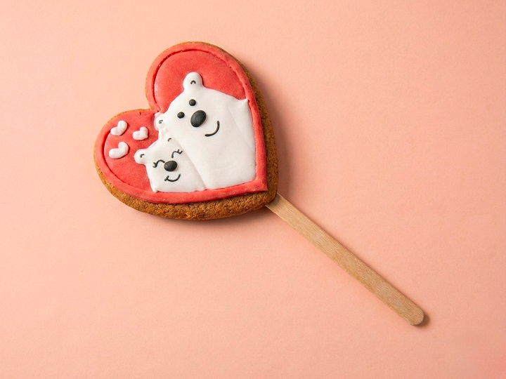 Печенье ванильное с сахарно-белковой глазурью Люблю