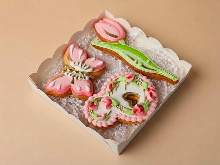 Печенье ванильное с сахарно-белковой глазурью Набор нежность