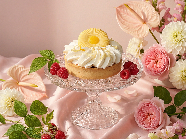 Тарт с малиной и сырным кремом