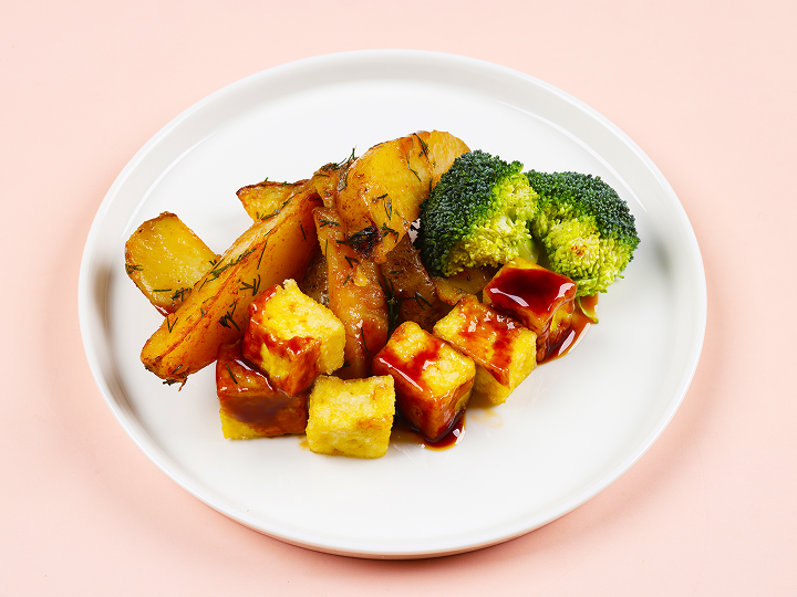 Тофу жаренный с картофелем