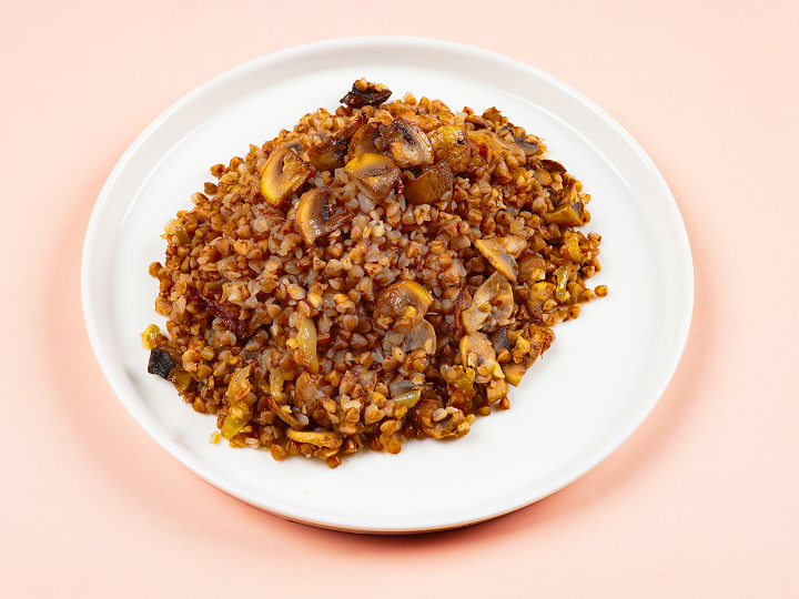 Греча с грибами