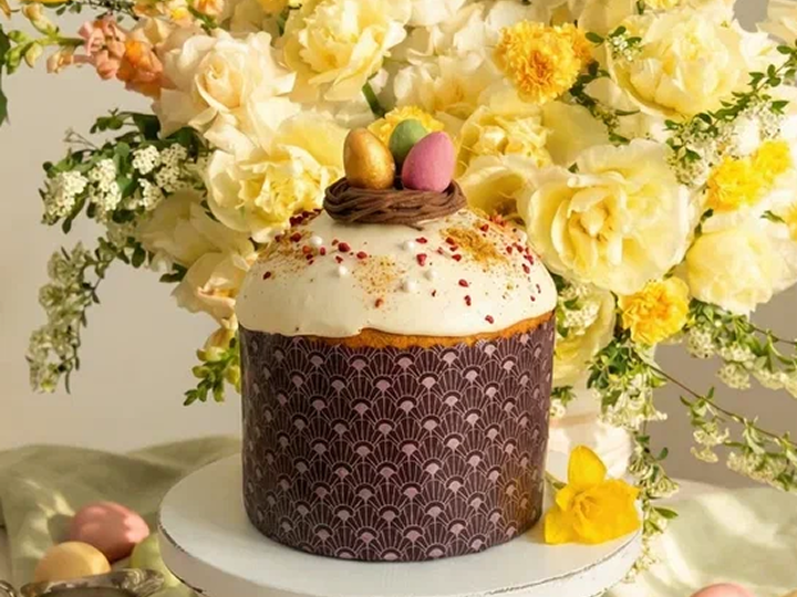 Кулич сдобный с шоколадно-ореховой начинкой 0,700 кг