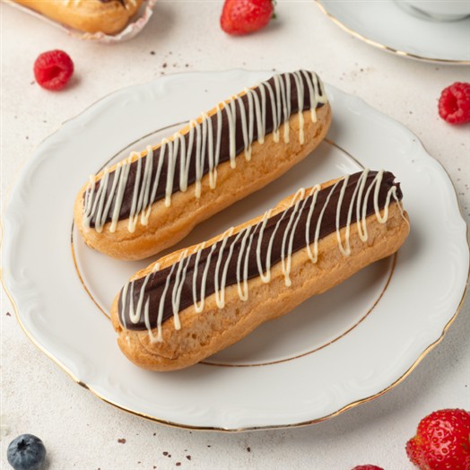 Пирожное «Эклер» с натуральными сливками за 5 шт