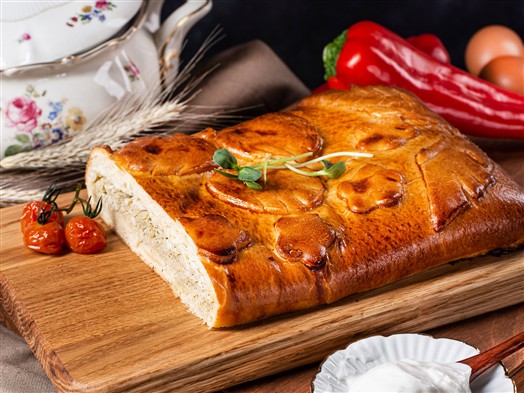 Пирог сдобный с капустой 