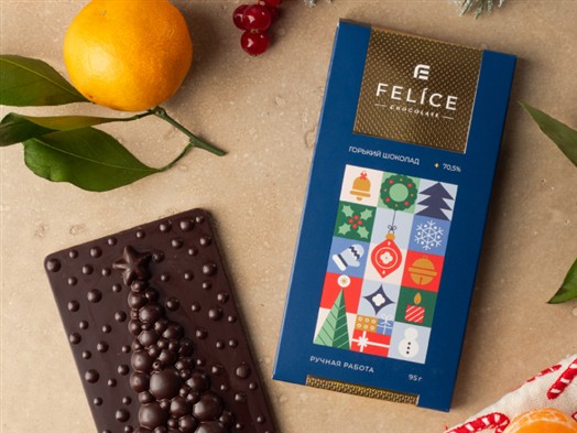 Шоколад «Праздничный» горький