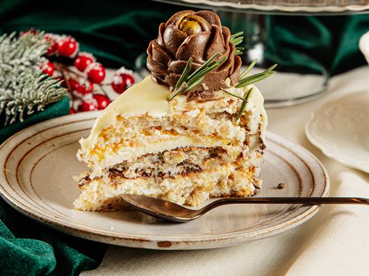 Торт Сливочно-миндальный Новогодний