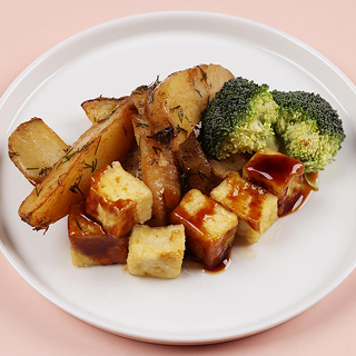 Тофу жаренный с картофелем