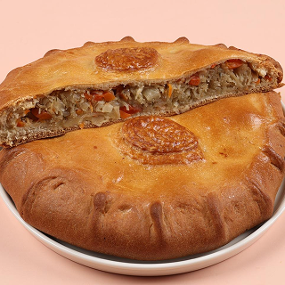 Пирог постный с капустой за 0.5 кг