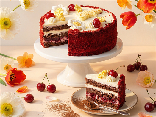 Торт бисквитный Фламенко на 8 Марта