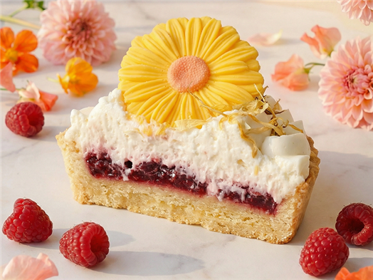 Тарт с малиной и сырным кремом