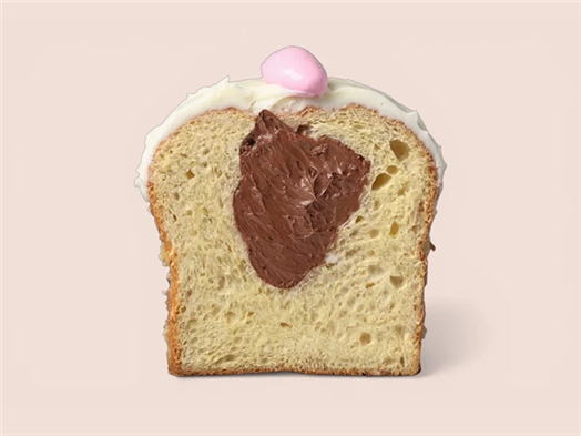 Кулич сдобный с шоколадно-ореховой начинкой 0,700 кг