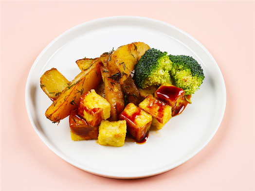 Тофу жаренный с картофелем