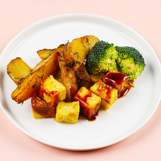 Тофу жаренный с картофелем