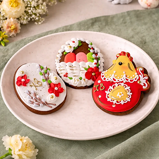 Пряник Архангельский с сахарно-белковой глазурью Яйцо за 1 шт